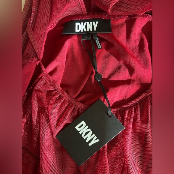 NWT DKNY Women's Cocktail Dress In Red Size Large - Picture 6 of 9